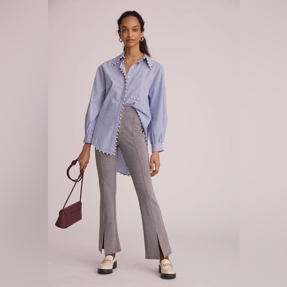 Maeve Anthropologie Seamed Flare Pants, Size 4